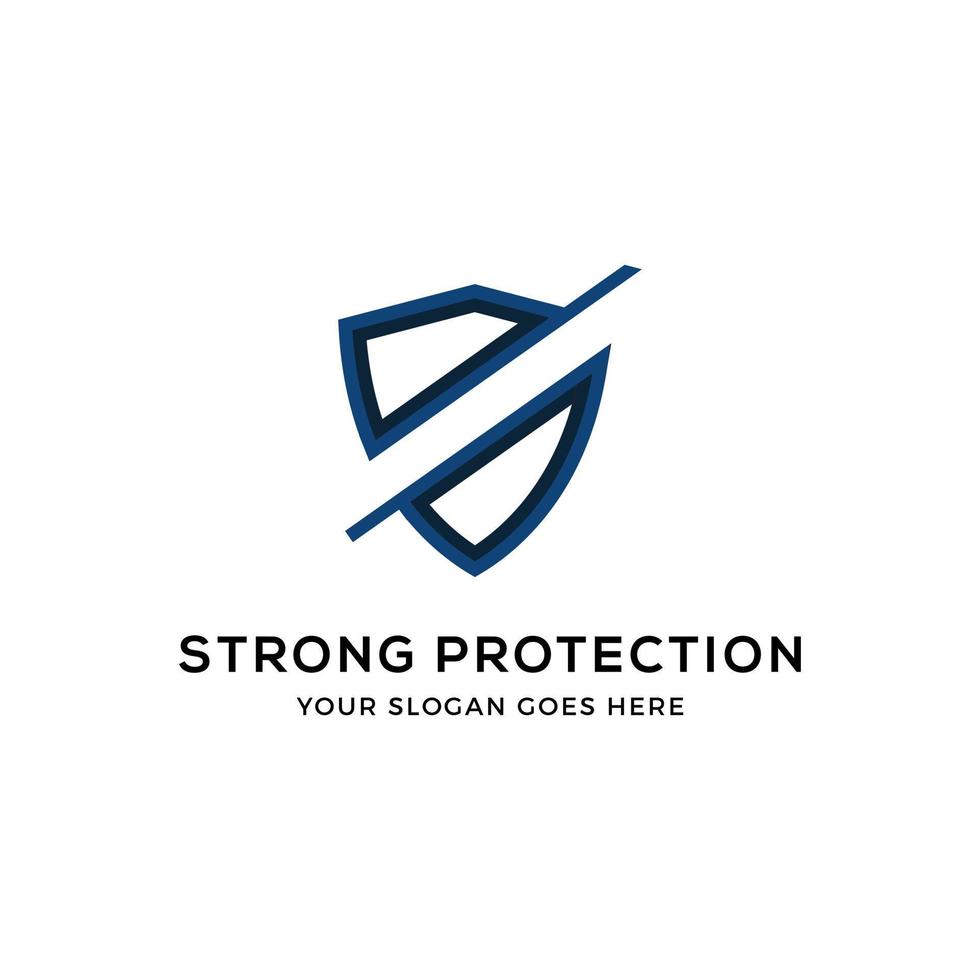 Strong Protection logo designs, S and P logo template with shield vector