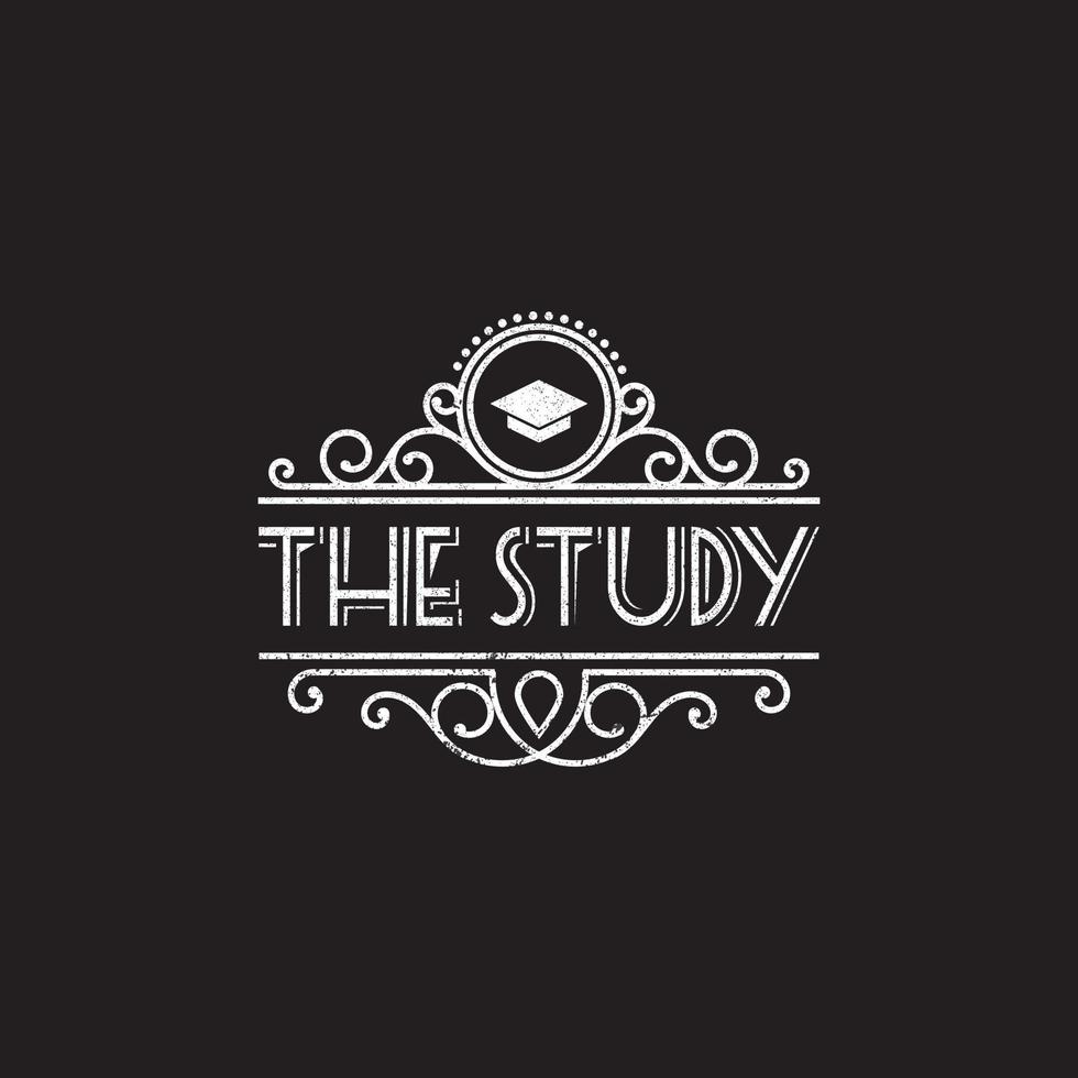 The study logo inspiration, college logo designs, vintage logo designs vector