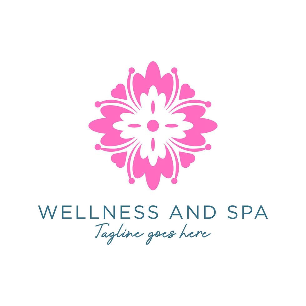 logotipo vectorial para spa de belleza y relajación, plantilla de logotipo de moda femenina vectorial vector