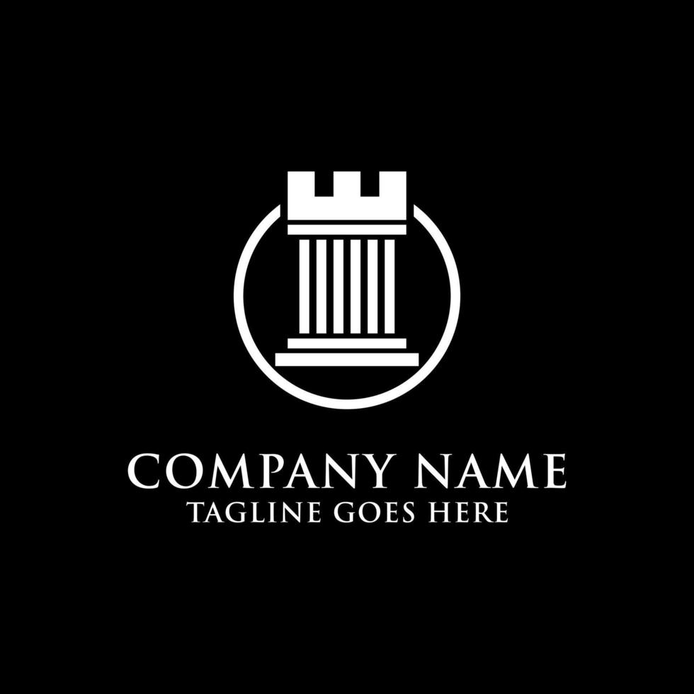 The King pillar Attorney logo design idea, can use for your trademark attorney commercial brand vector