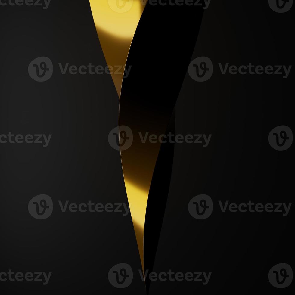 3D rendering Abstract geometry dynamic object with dark background. photo