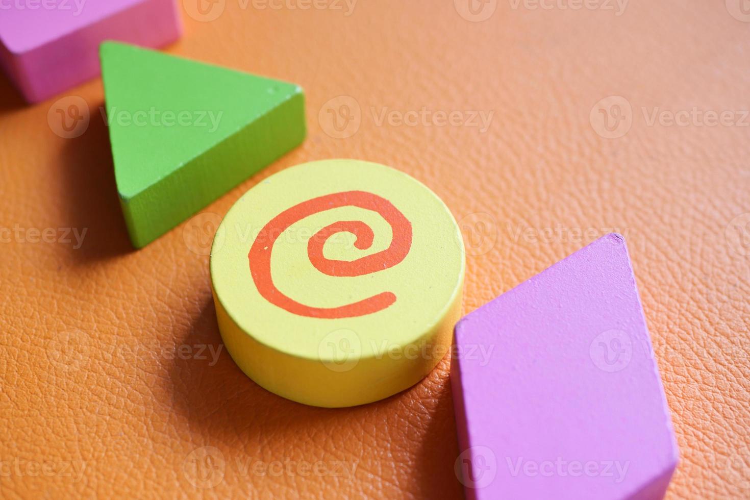 Geometric shapes for games and children learning. photo
