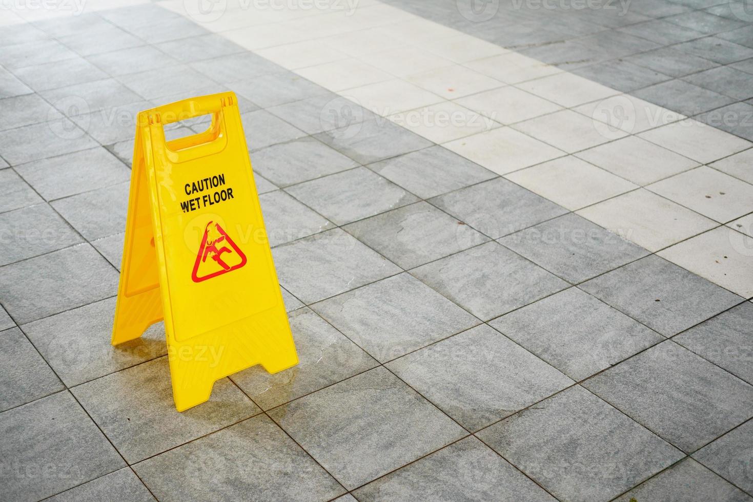 Signs entrance Floor Damaged indoor photo