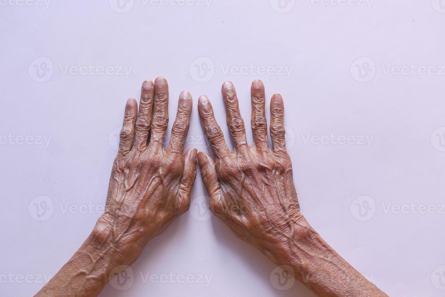 close up of hands of a elderly person photo