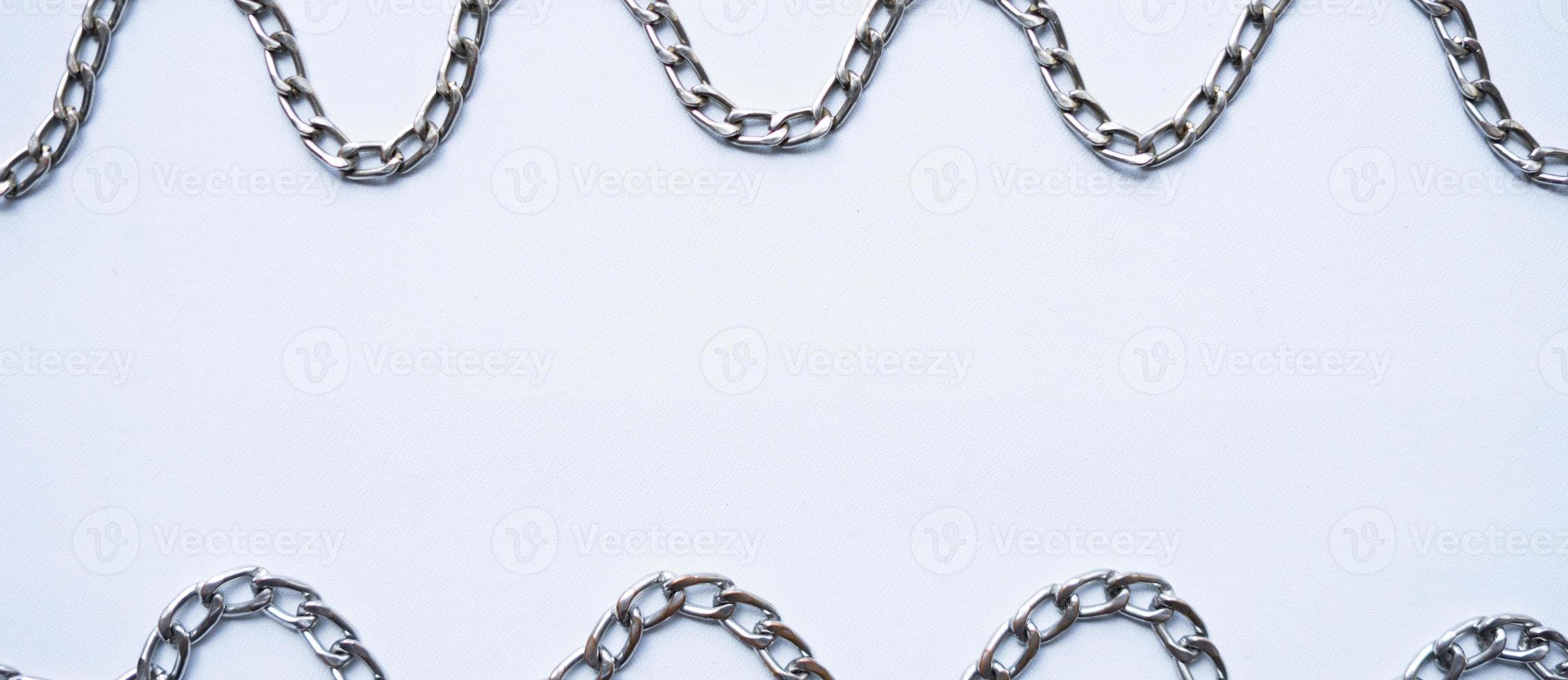 Silver chain frame for background and copy space photo