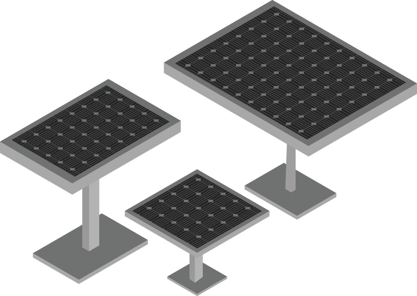 isometric solar panel vector