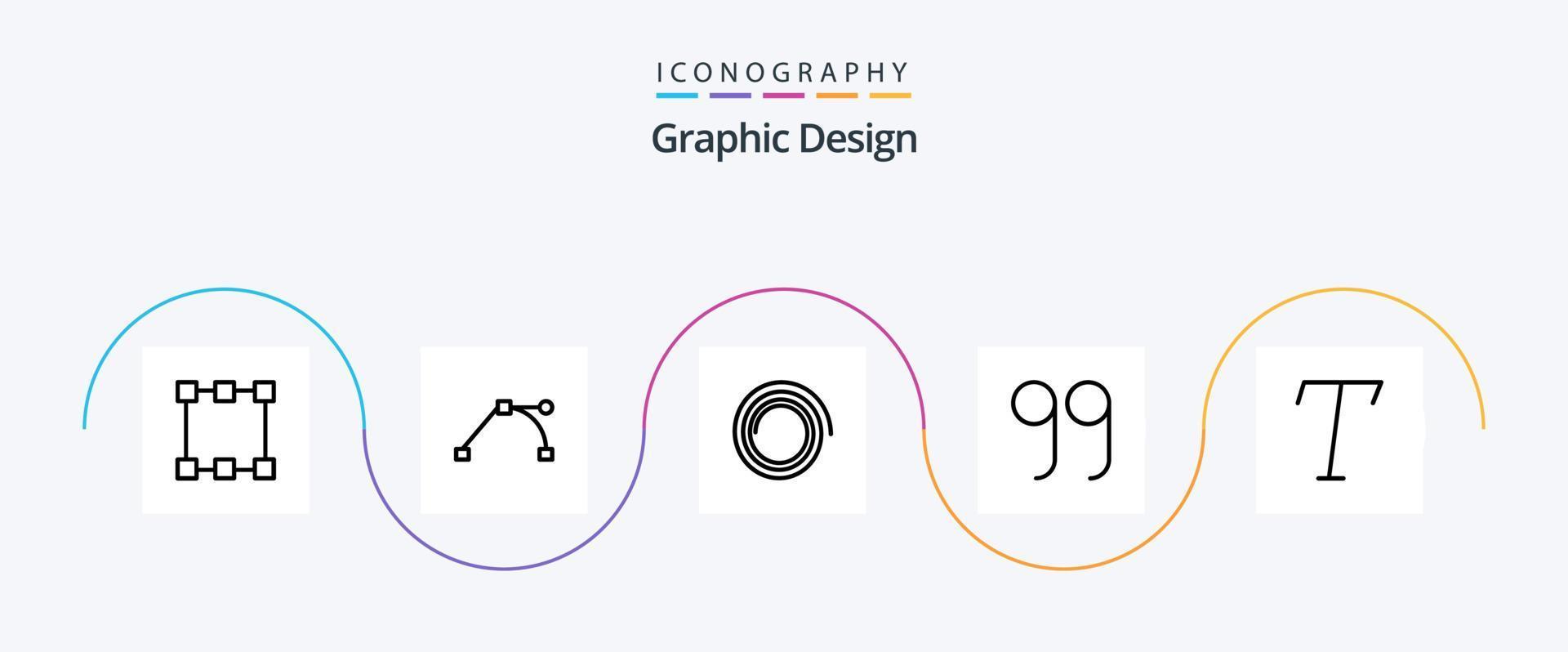 Design Line 5 Icon Pack Including . close. vector