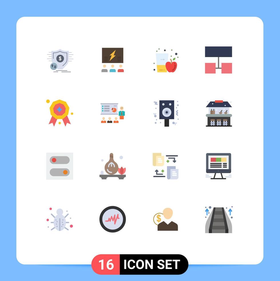 16 Creative Icons Modern Signs and Symbols of layout glass solution drink apple Editable Pack of Creative Vector Design Elements