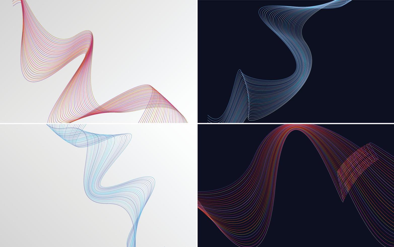 modern wave curve abstract presentation background Pack vector