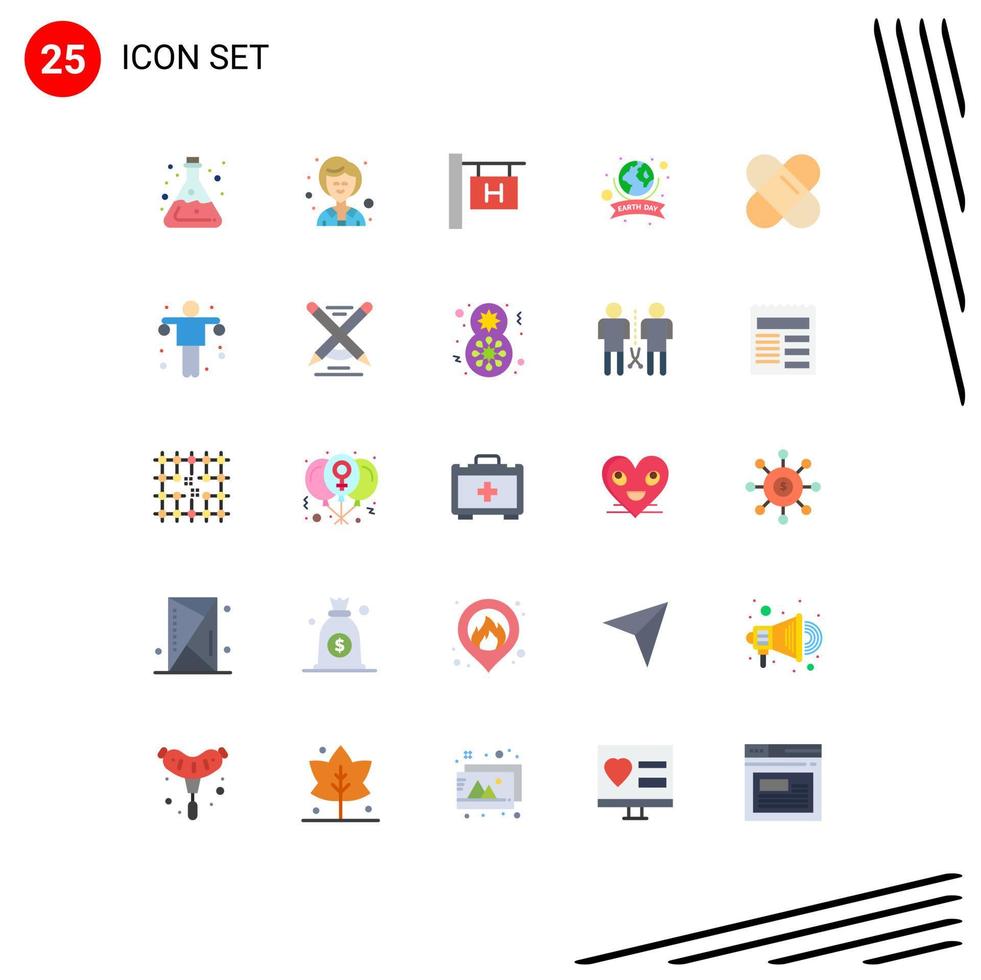 Stock Vector Icon Pack of 25 Line Signs and Symbols for dumbbell patch hotel sign celebration global Editable Vector Design Elements