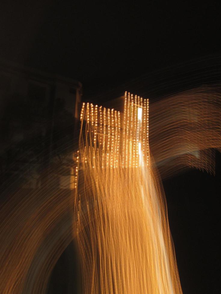 Long Exposure Shots Of Lights On A Building in Karachi Pakistan 2022 photo