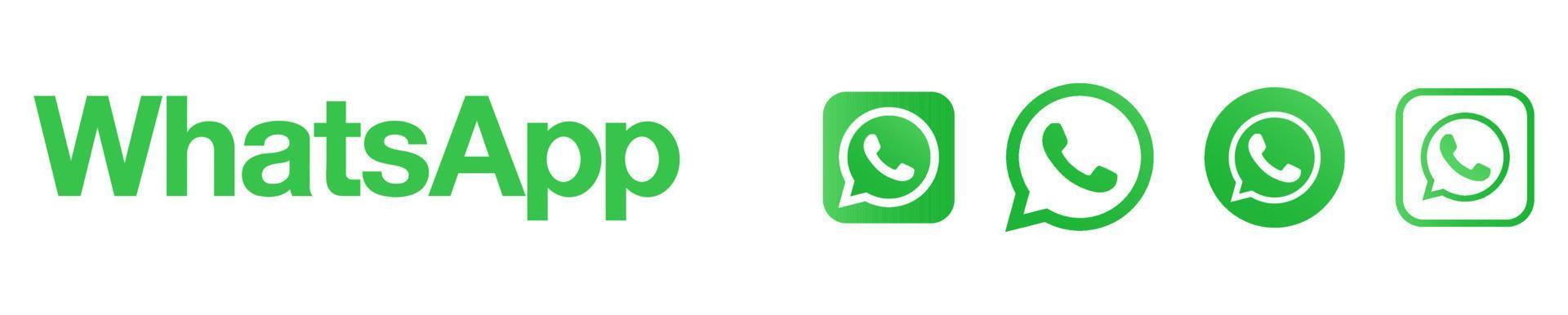 WhatsApp logo set vector