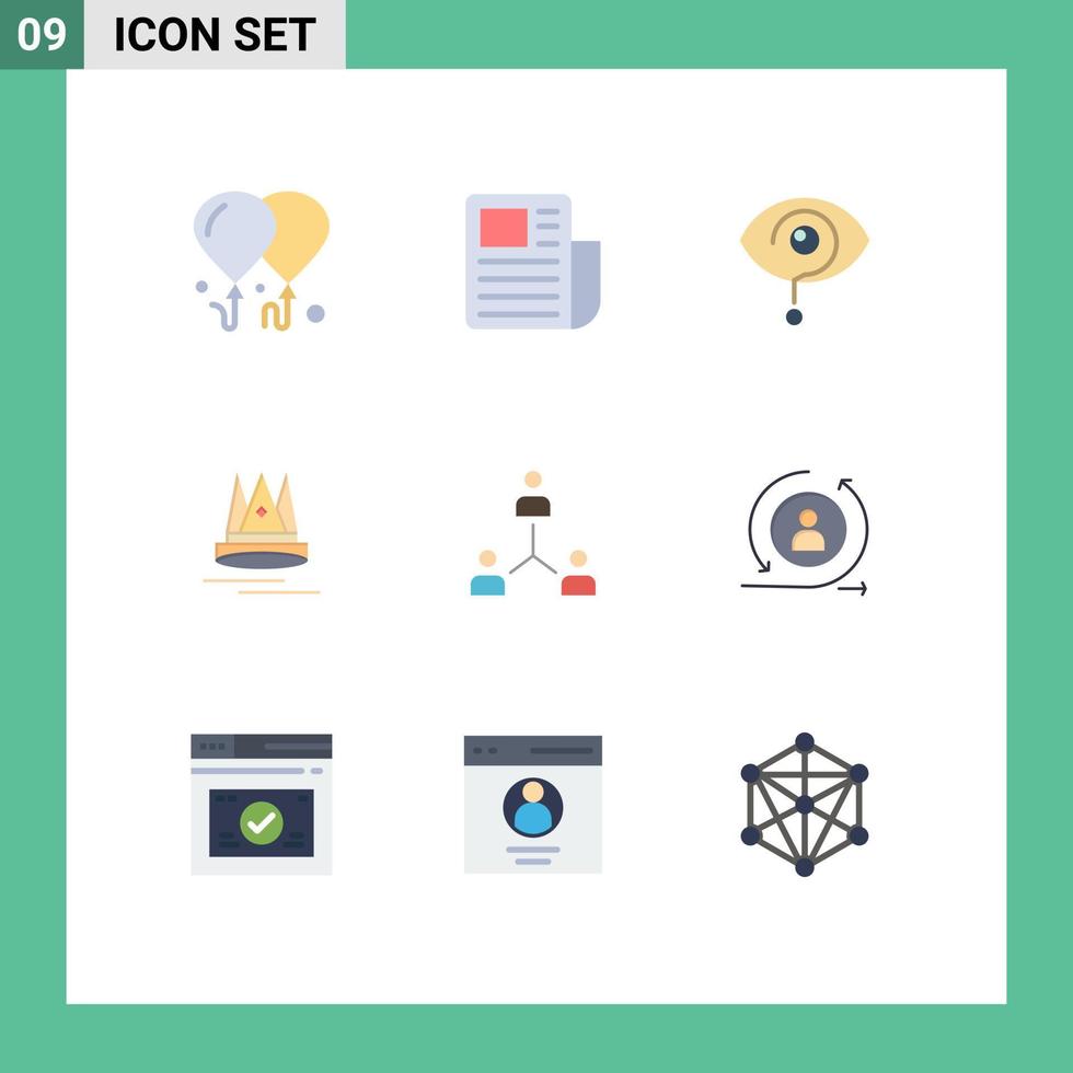 Set of 9 Modern UI Icons Symbols Signs for company marketing exclamation education premuim Editable Vector Design Elements