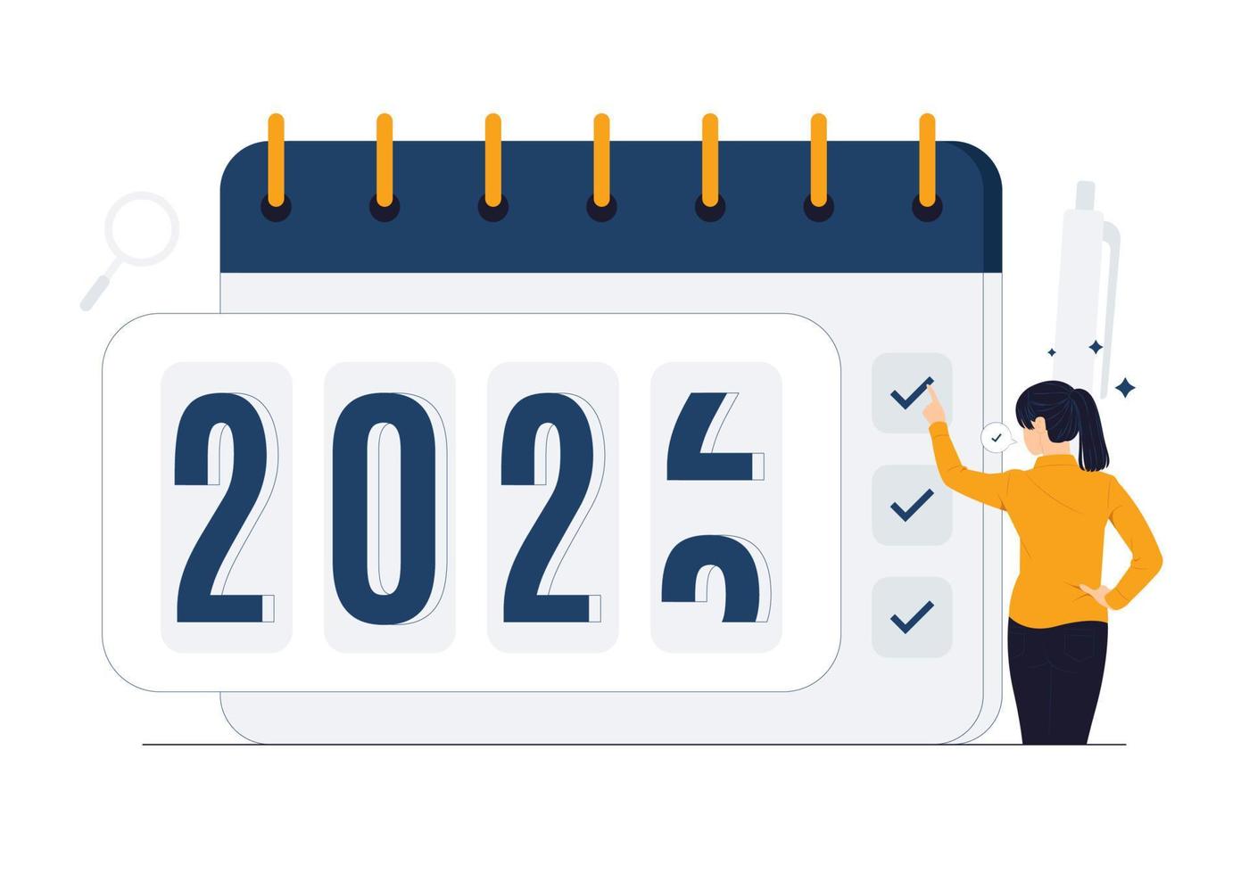 feliz año nuevo 2023 celebra la ilustración del concepto de vacaciones de invierno vector