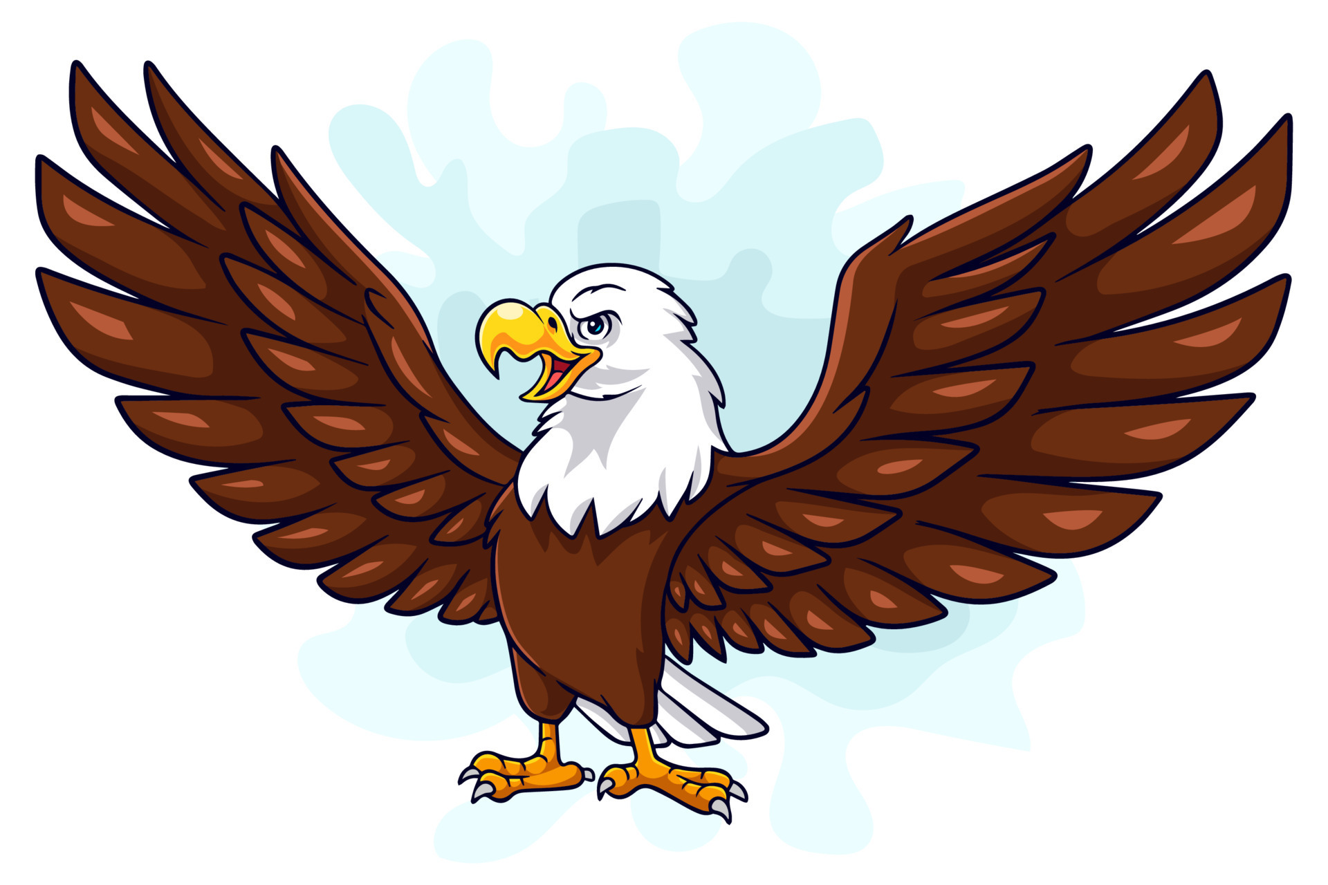 cartoon eagle drawing