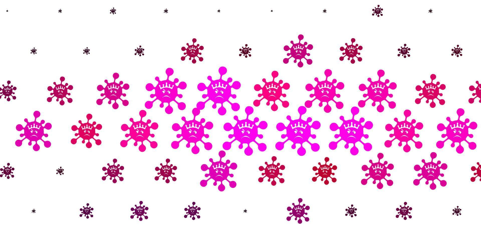 Light Pink vector texture with disease symbols.