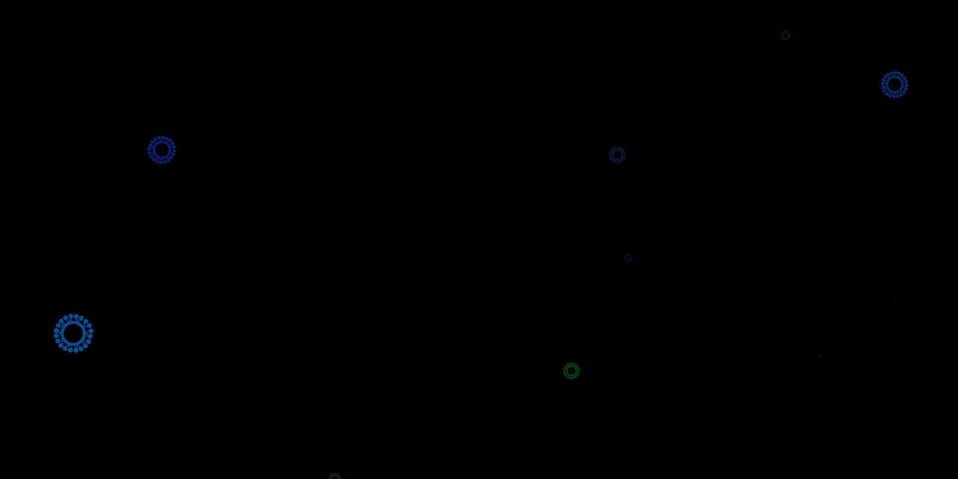 Dark blue, green vector template with flu signs.