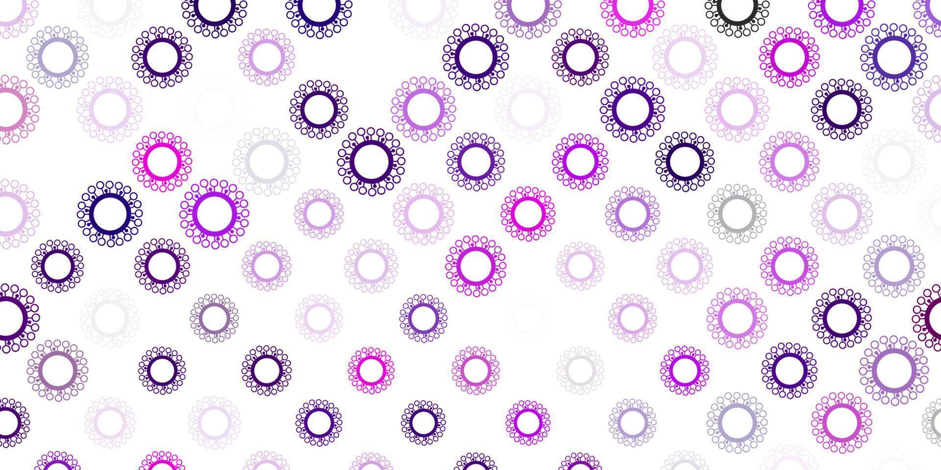 textura vector púrpura oscuro con símbolos de enfermedades.