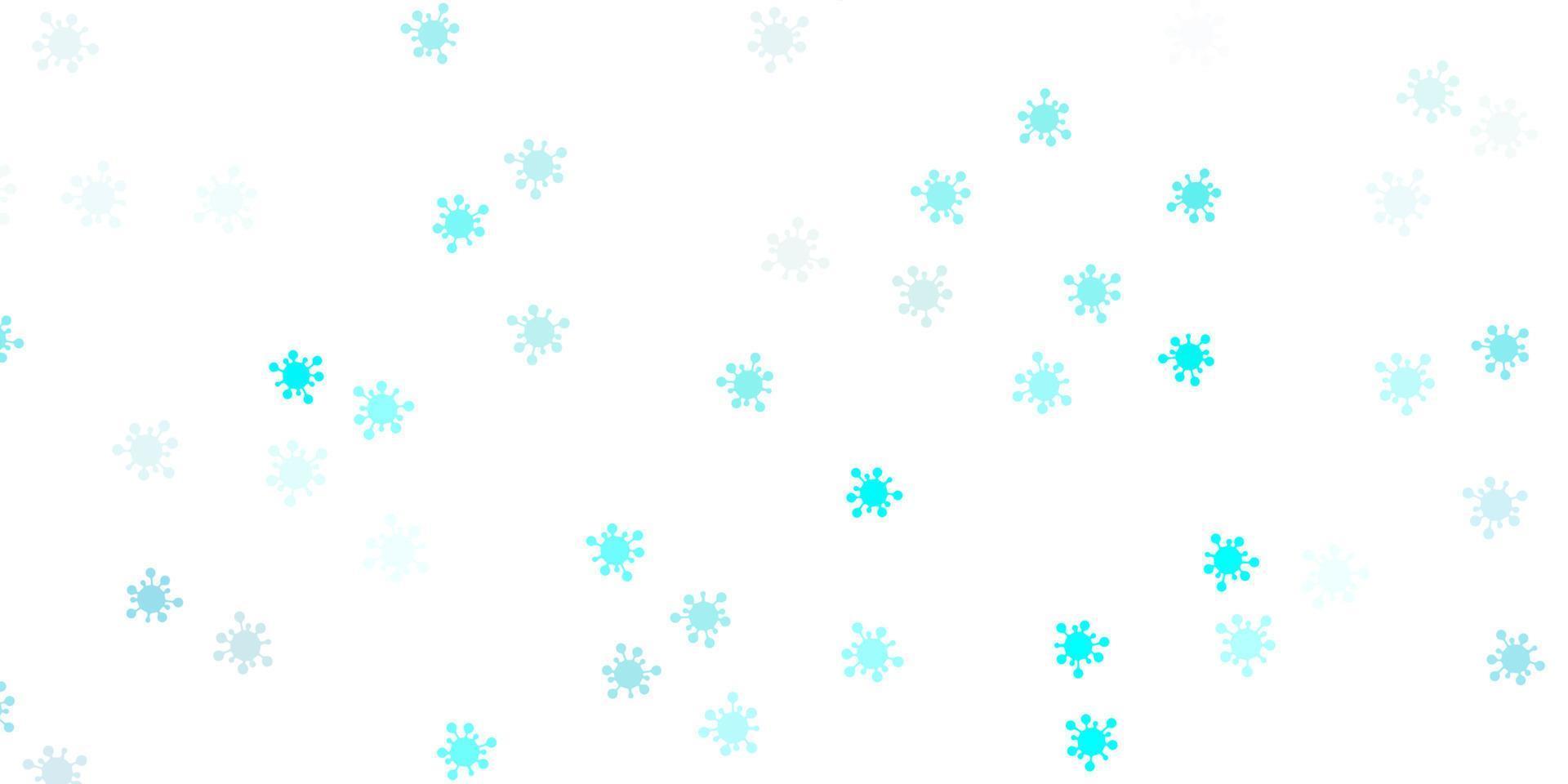 Light blue vector background with covid-19 symbols.