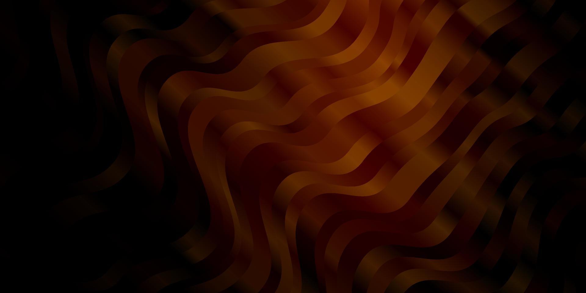 Dark Orange vector backdrop with bent lines.