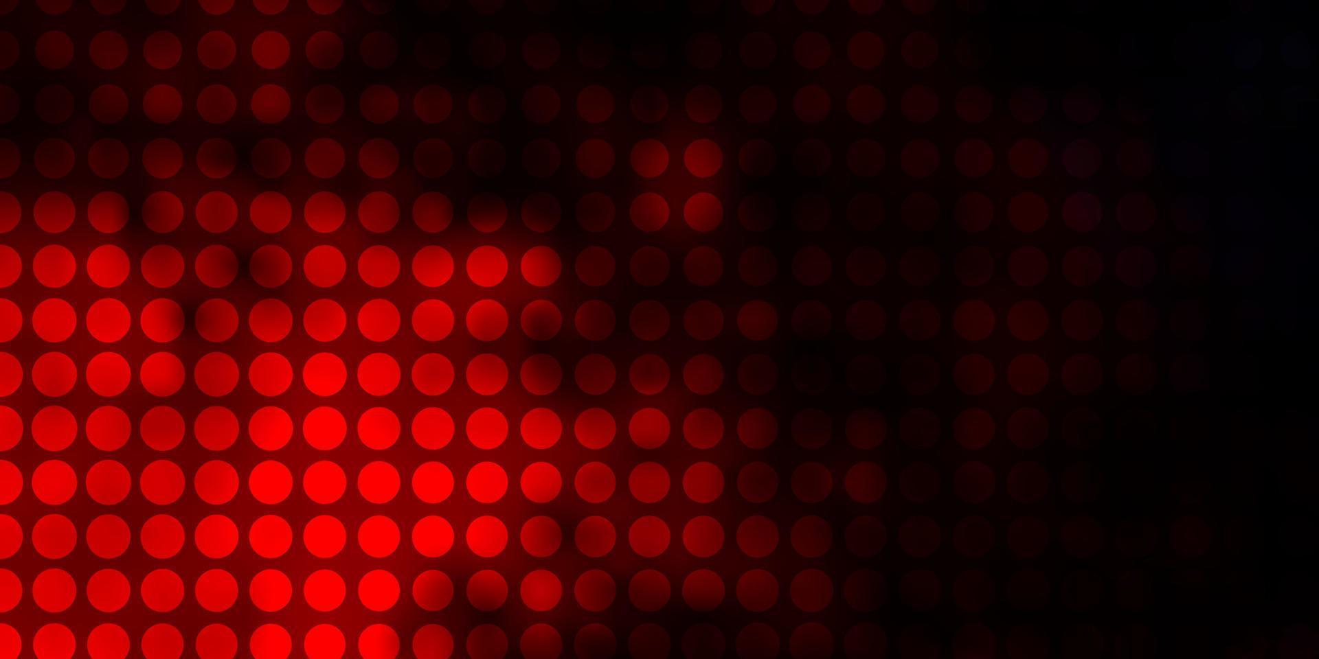 Dark Orange vector background with circles.