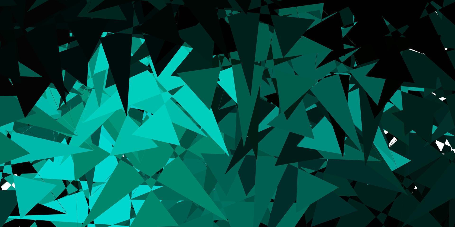 patrón de vector verde oscuro con formas abstractas.