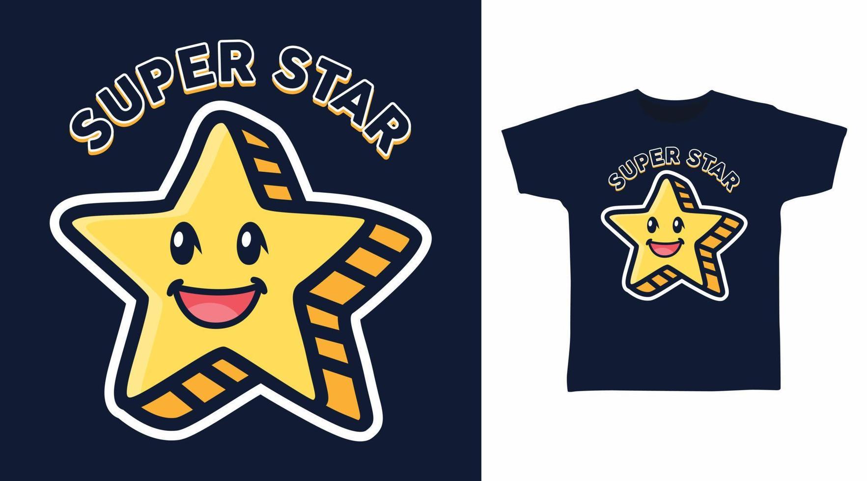 Super star vector illustration t-shirt design and others uses.