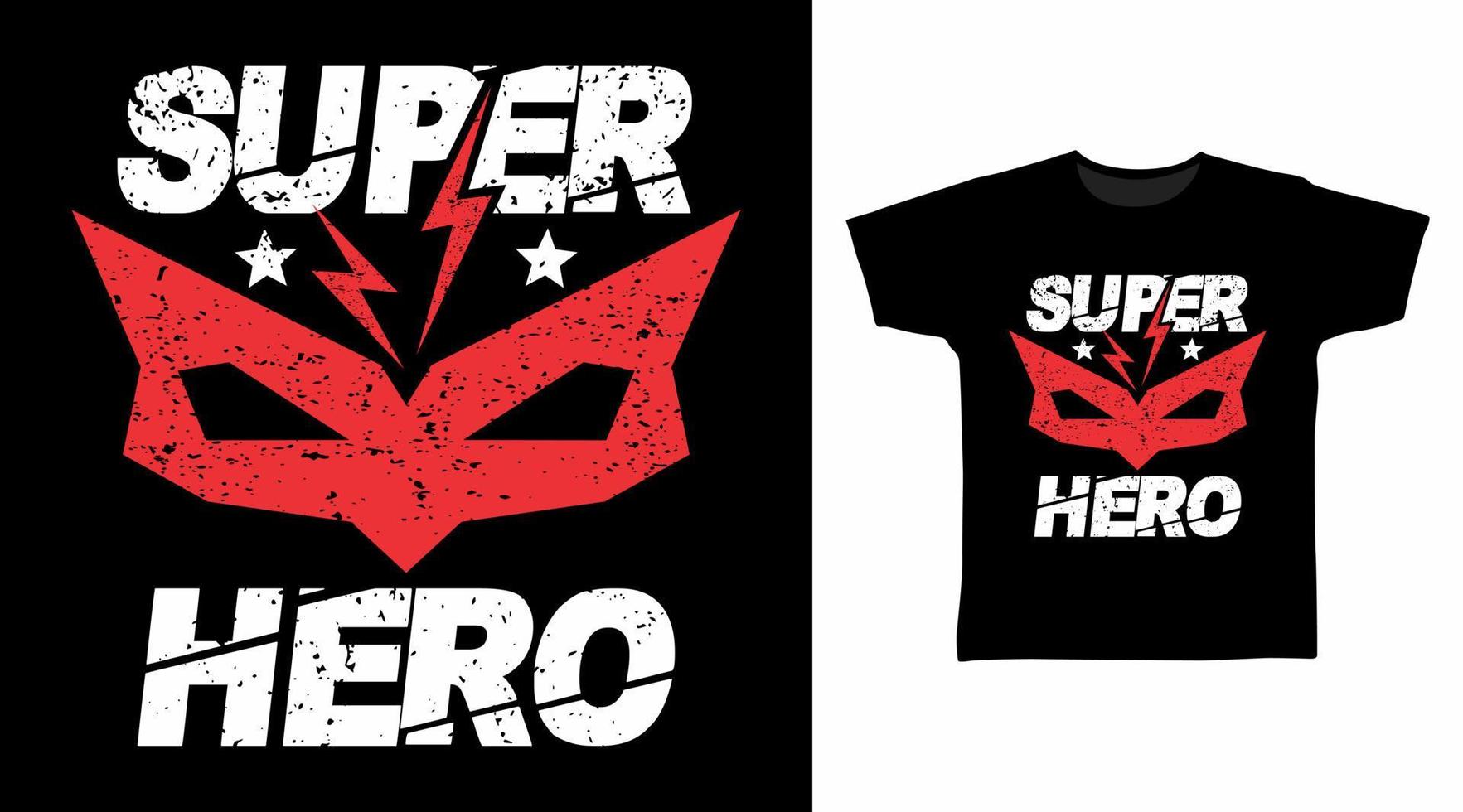 Super Hero T-shirt design typography Illustration on black background, good for poster, print and other uses. vector