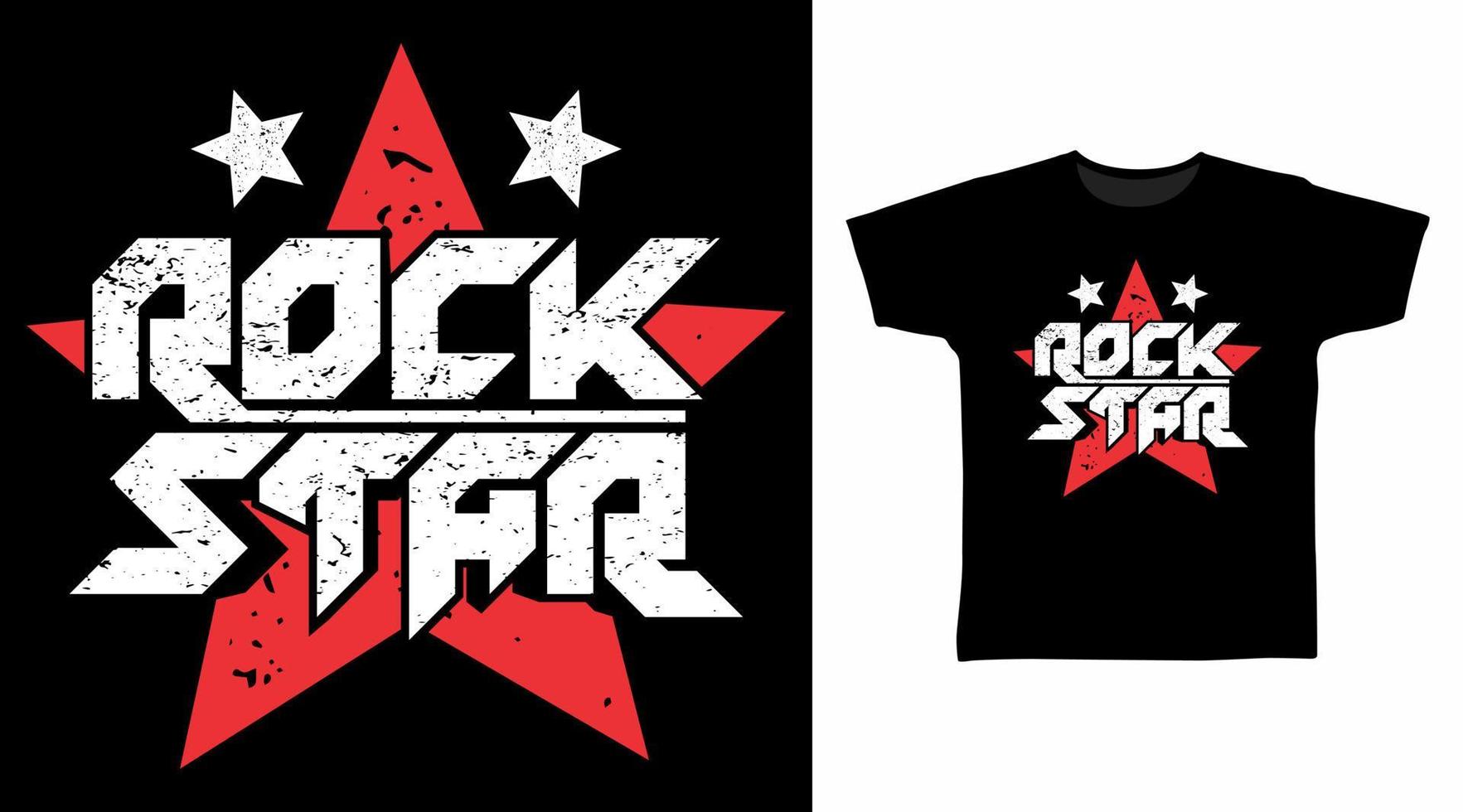 Rock star typography tee design concept vector