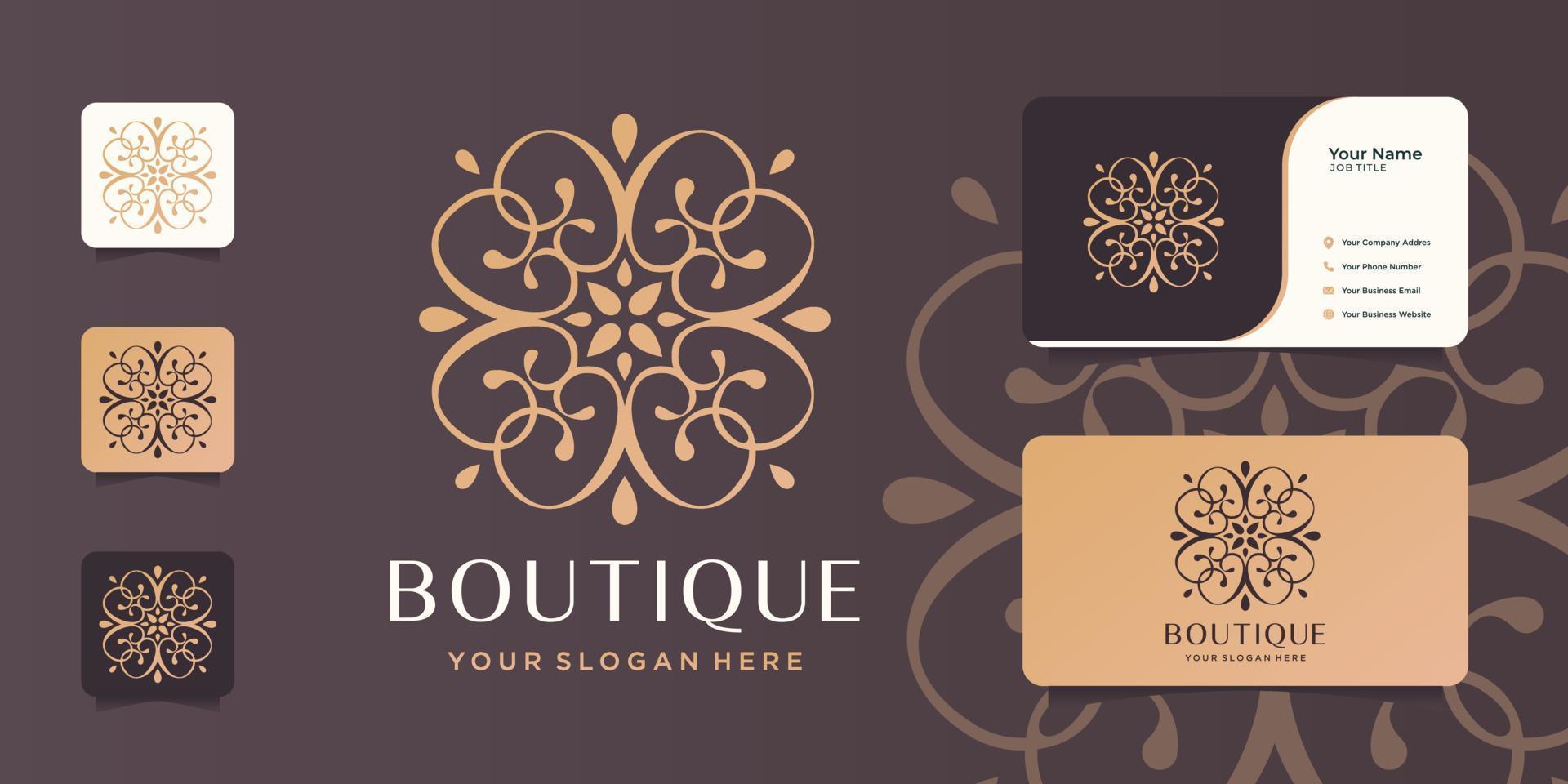 boutique minimalist line art abstract.elegant monogram template,elegant,business card.Premium Vector