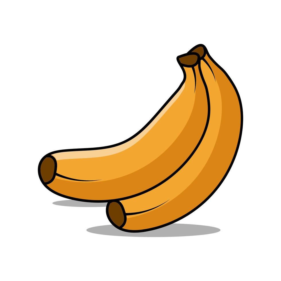 illustration of banana on white background vector