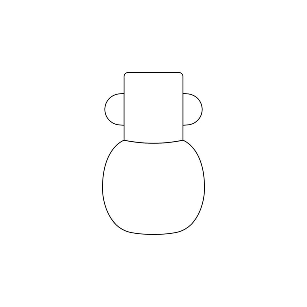 Ceramic Vase Outline Icon Illustration on White Background vector