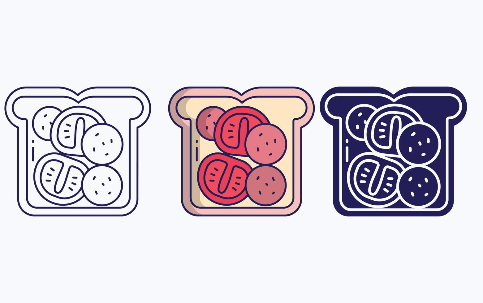 toast illustration icon vector