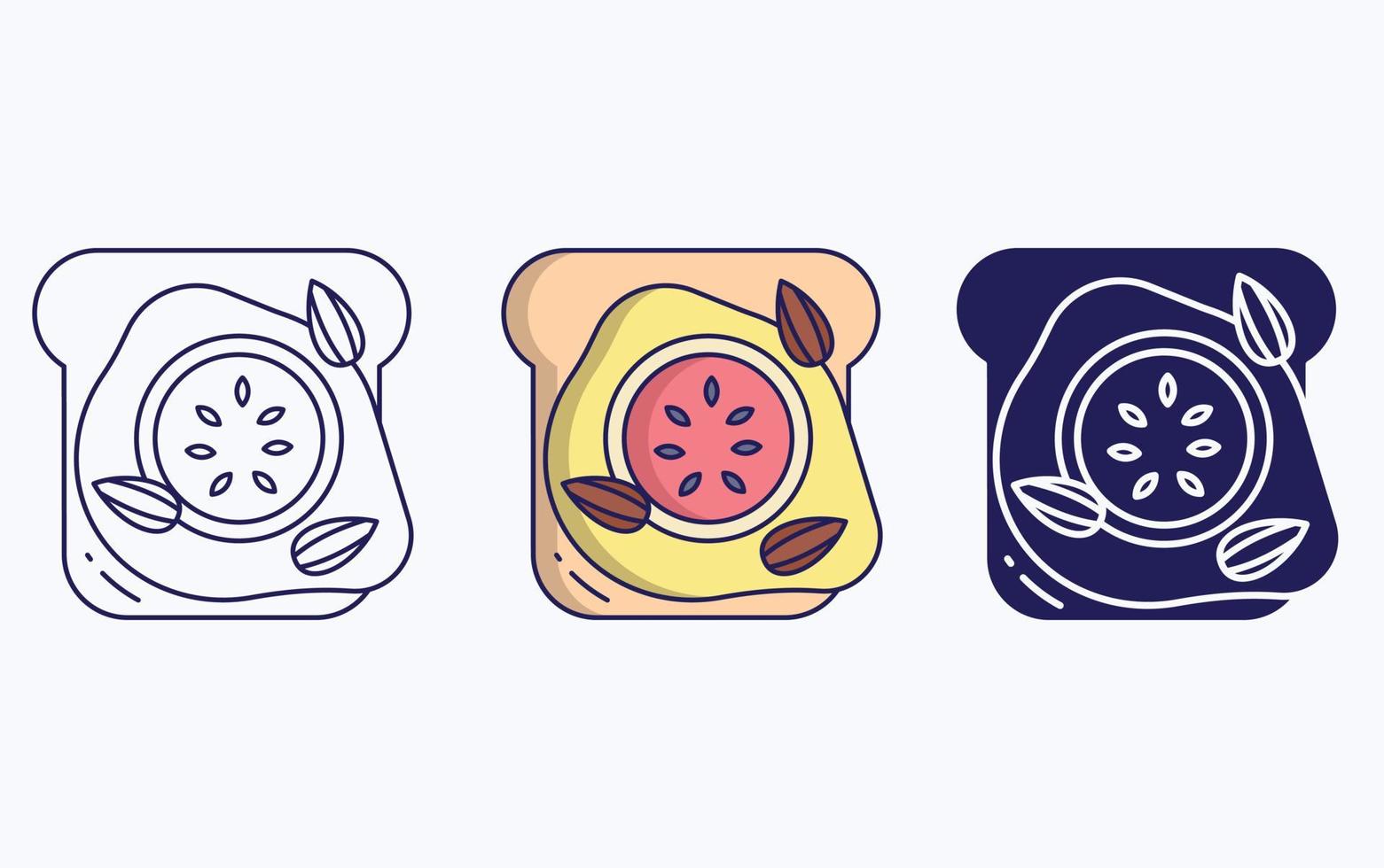 icono de ilustración de tostadas vector