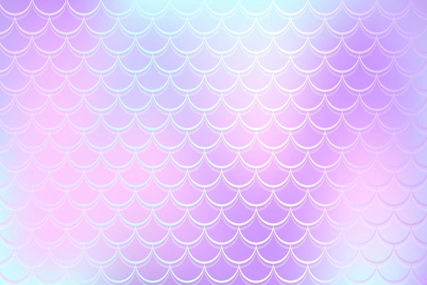 fondo holográfico de sirena con patrón de escamas de pescado. estampado de perla rosa. fondo de pantalla de dibujos animados abstractos bajo el agua para banner, invitación y vacaciones. textura vectorial kawaii. vector