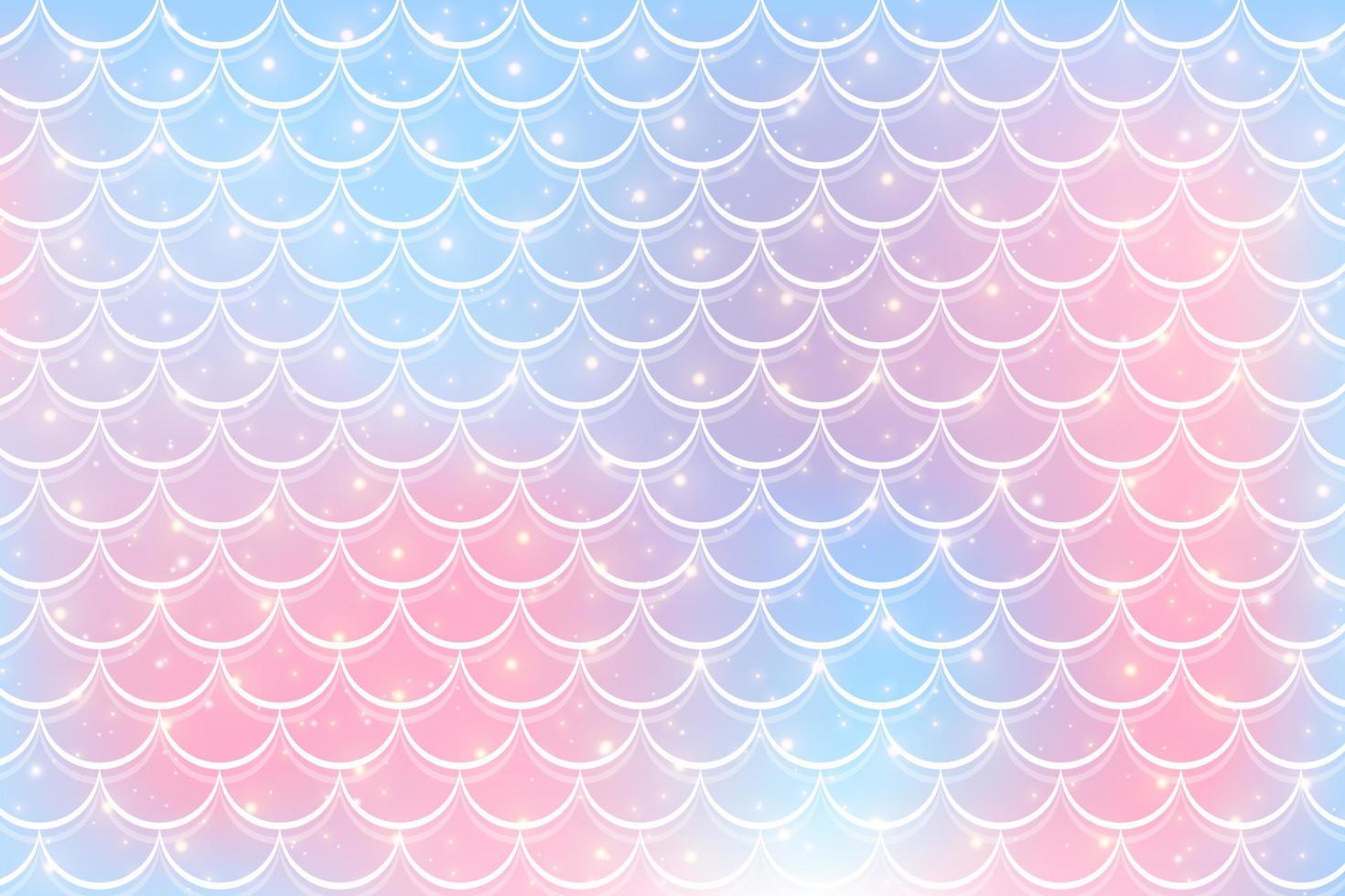 patrón de escala de sirena sobre fondo de acuarela. textura de piel de cuento de peces para banner, invitación. gradiente mágico rosa-azul para un fondo abstracto. papel tapiz vectorial kawaii. vector