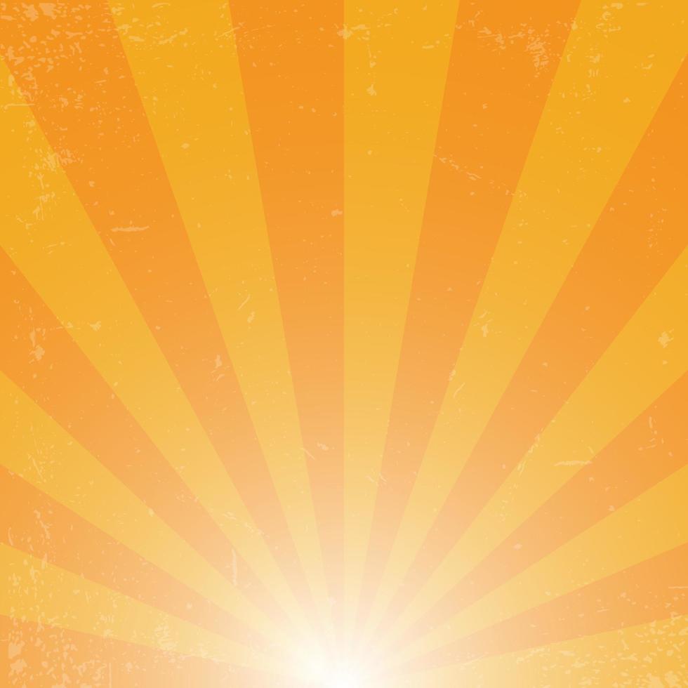 Sunburst rays background. Radial light retro pattern. Yellow pop art design. Vector abstract backdrop. EPS10