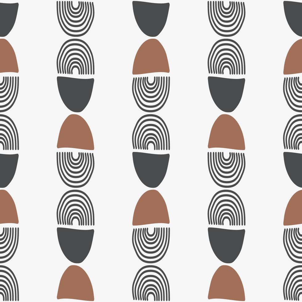 Abstract geometric minimal pattern. Modern boho geometric semicircle minimal style seamless pattern background. Use for fabric, textile, home interior decoration elements, upholstery, wrapping. vector