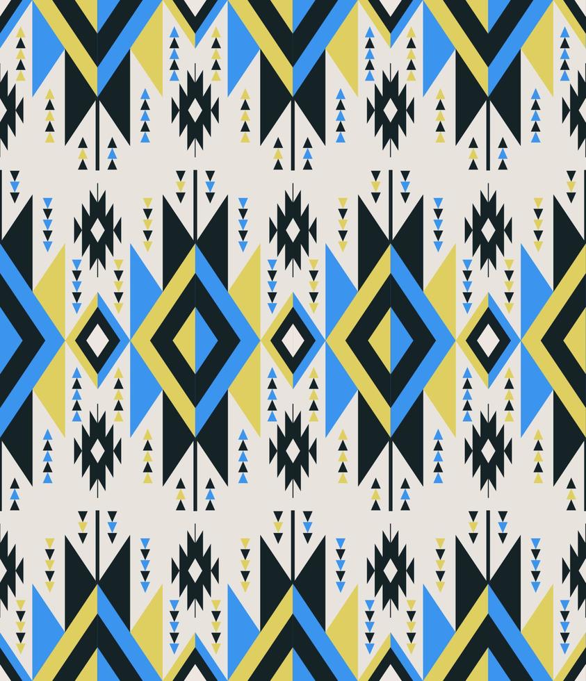 Colorful aztec navajo geometric pattern. Modern colorful ethnic southwest seamless pattern background. Use for fabric, textile, home interior decoration elements, upholstery, wrapping. vector