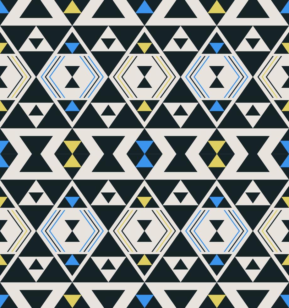 Colorful aztec geometric pattern. Modern colorful ethnic aztec diamond triangle shape seamless pattern. Use for fabric, textile, home interior decoration elements, upholstery, wrapping. vector
