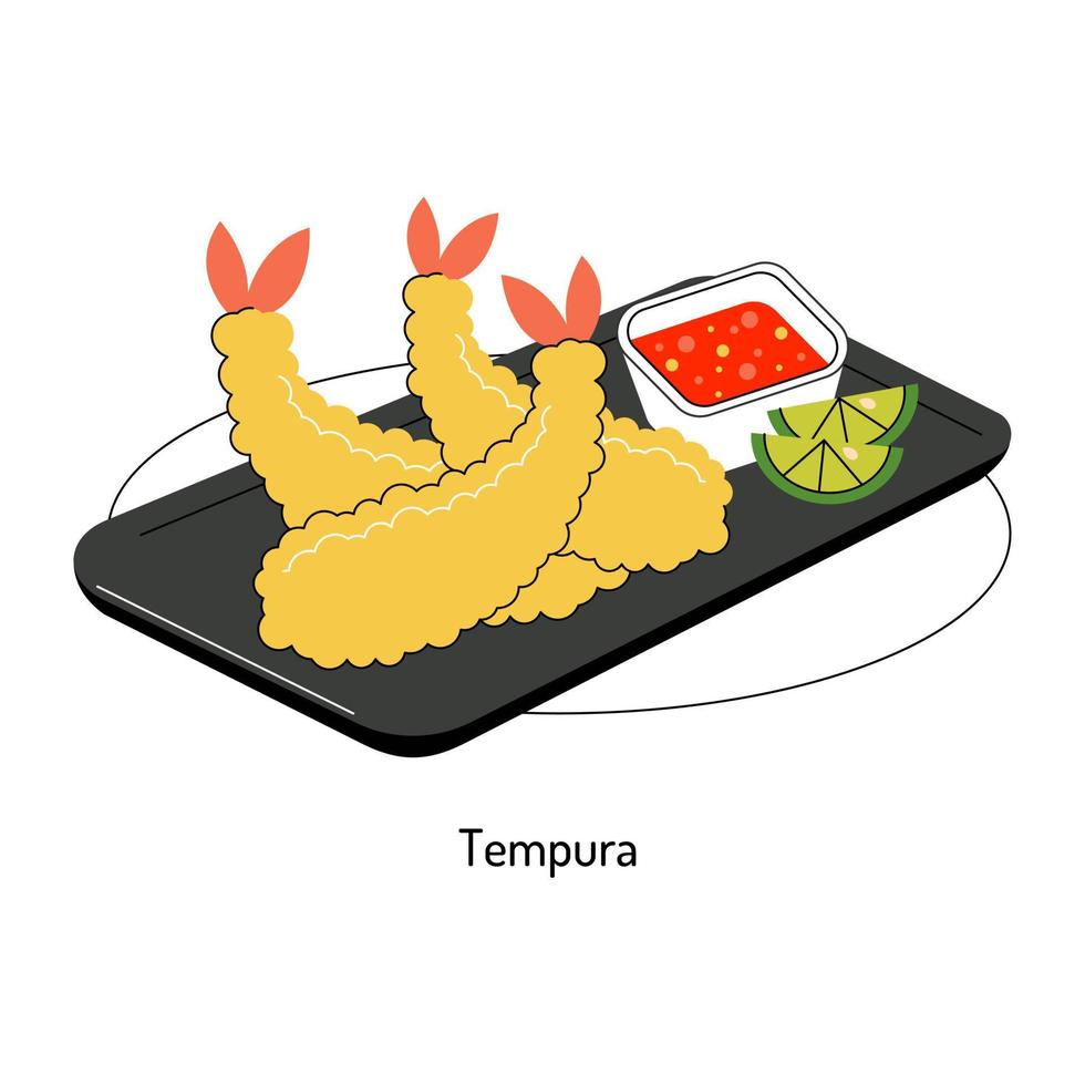 bright vector illustration of Asian food. Japanese menu, Asian dishes for menus and restaurants.
