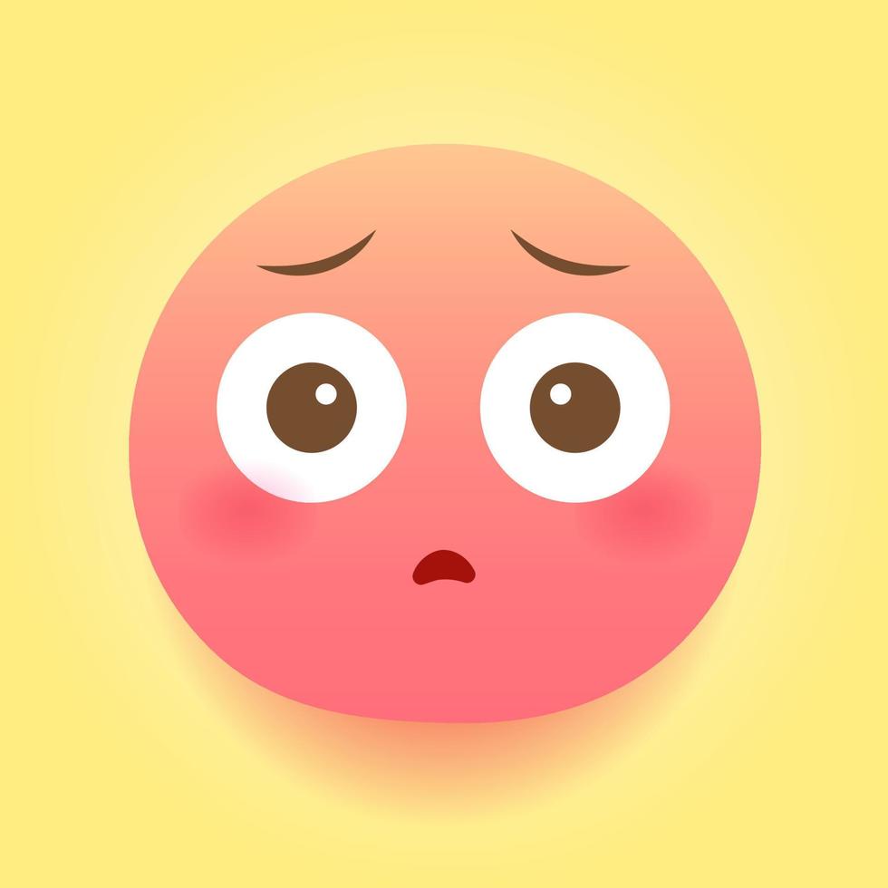 Cute expression emoticon cartoon illustration vector