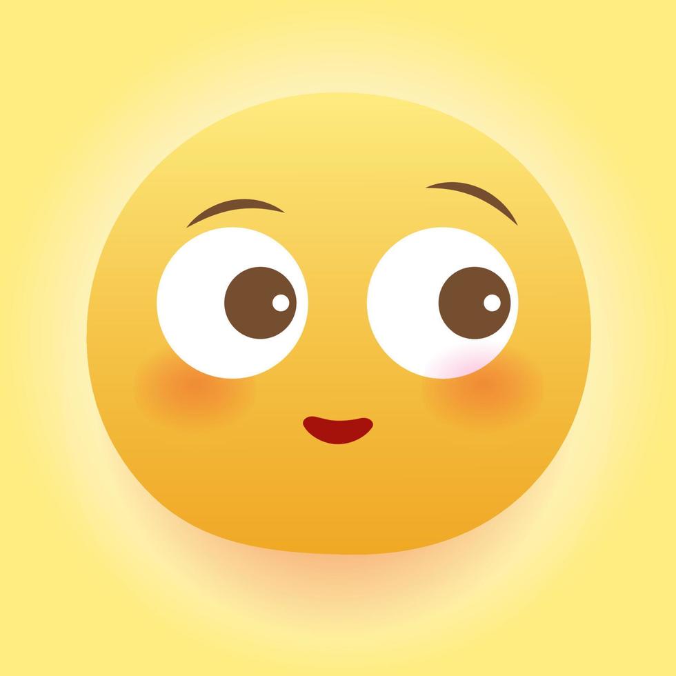 Cute expression emoticon cartoon illustration vector