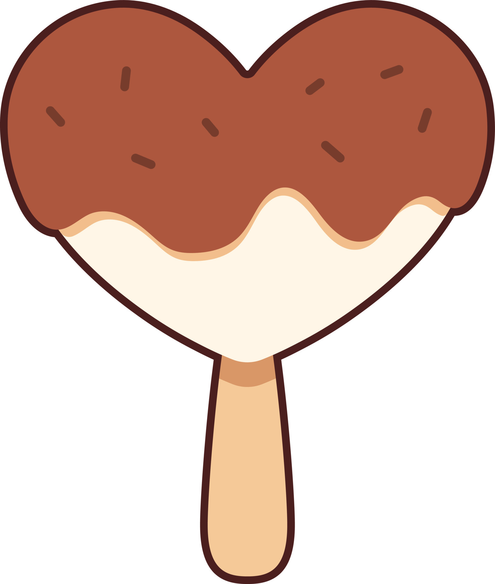 ice cream heart 16248654 Vector Art at Vecteezy