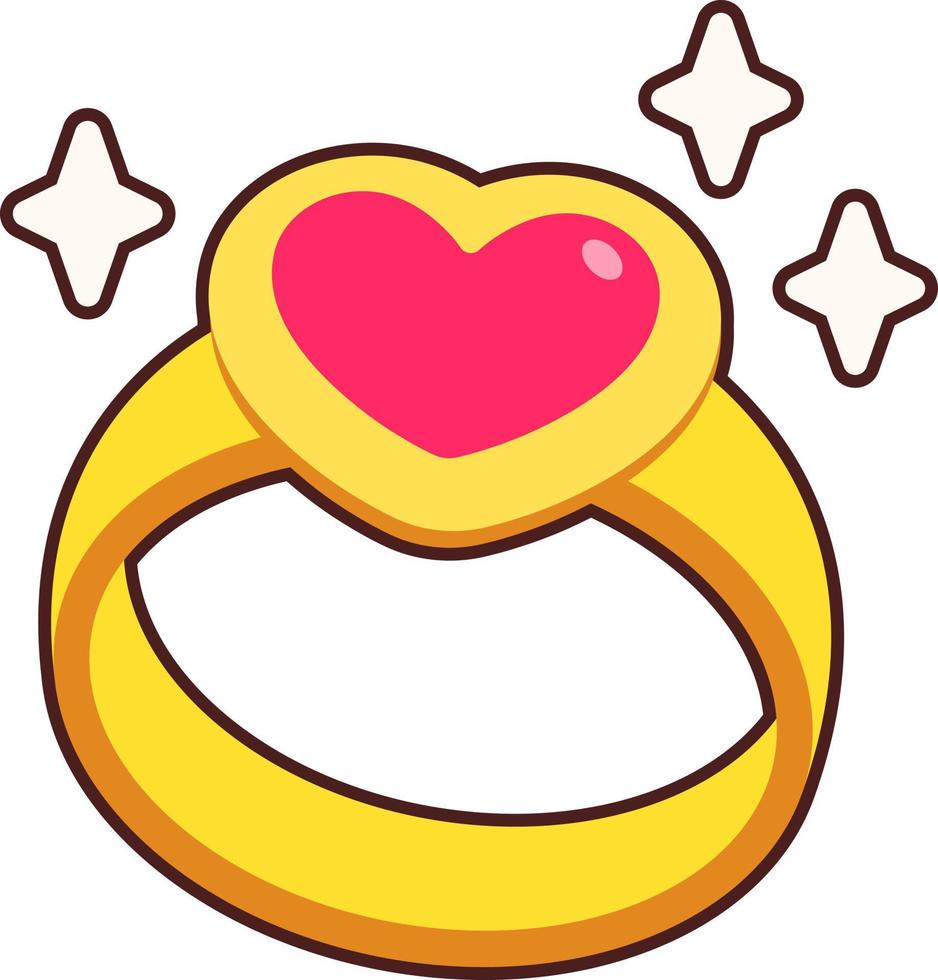 Jewel Ring Heart vector