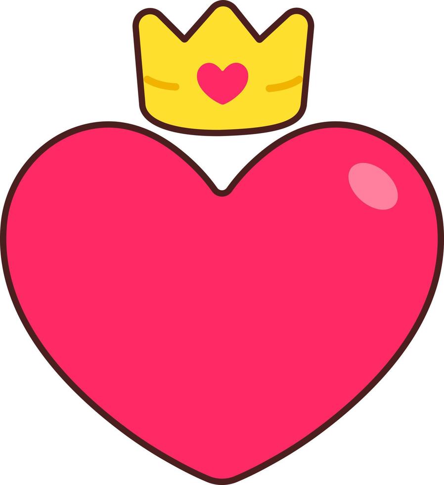 Heart with Crown vector