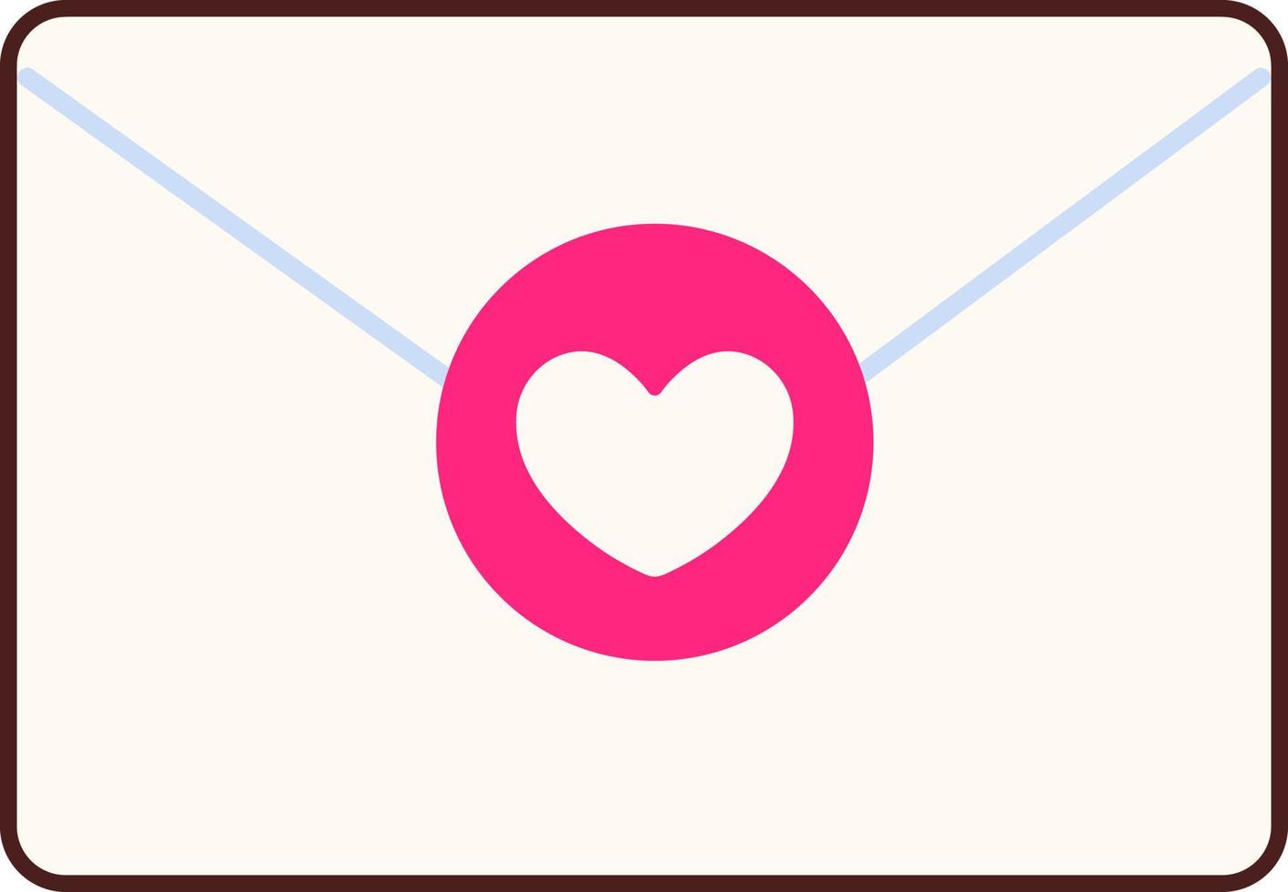 Envelope Stamp heart vector