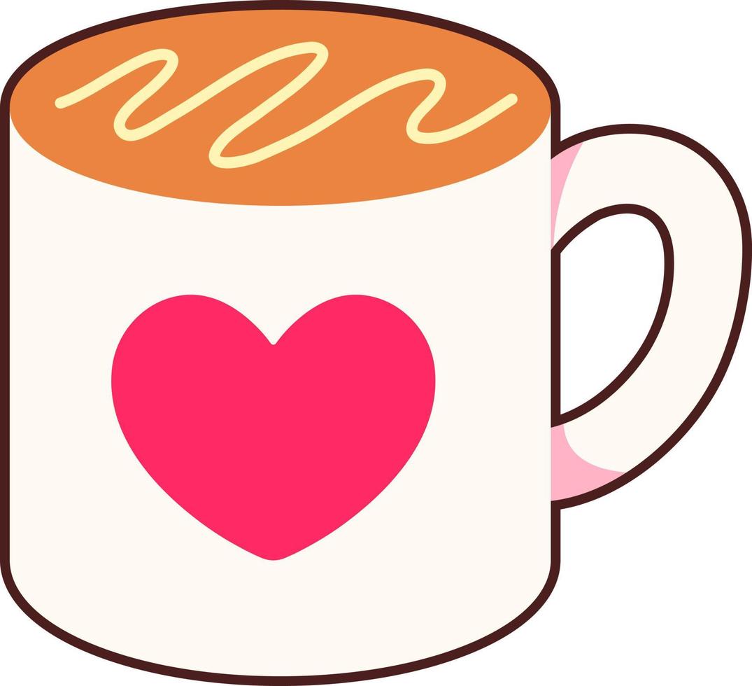 Mug logo Heart vector