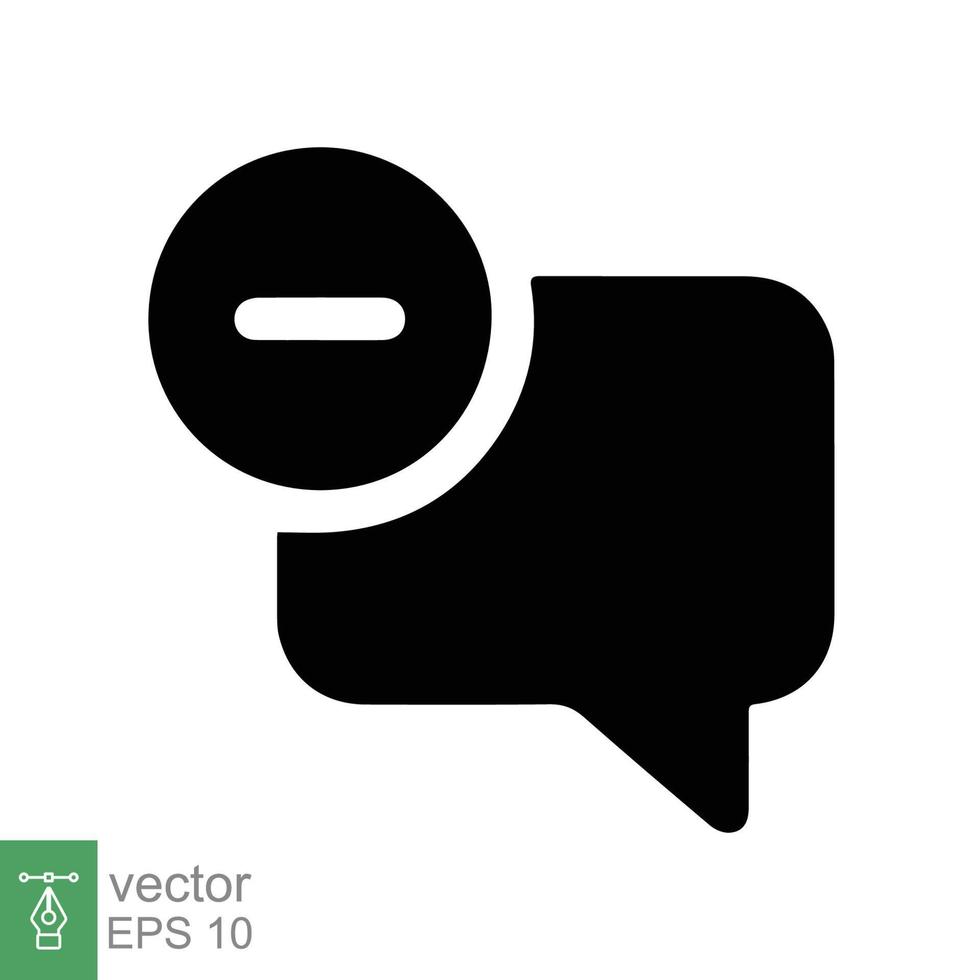 icono de cancelar comentario. estilo plano sencillo. eliminar, eliminar cuadro de chat, burbuja de voz con símbolo de cruz, concepto de comunicación. ilustración vectorial aislado sobre fondo blanco. eps 10. vector