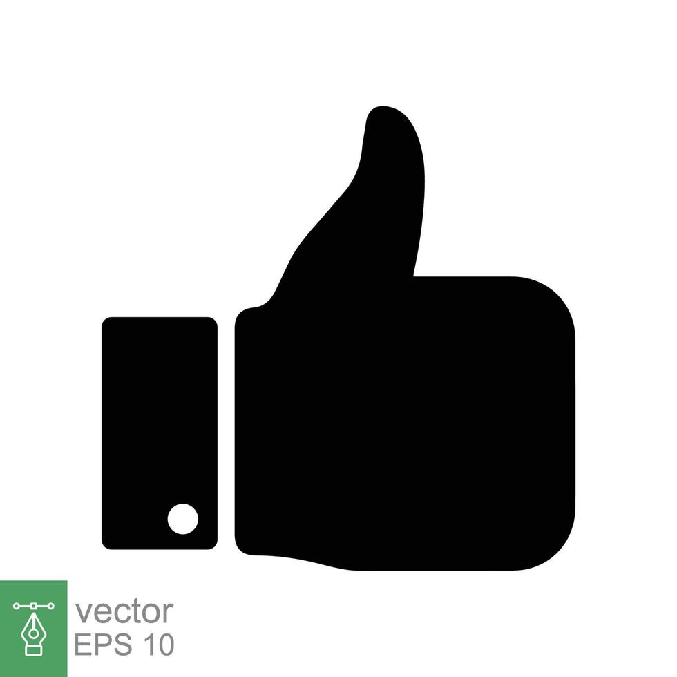 Hand thumb up icon. Simple flat style. Ok, good, like, yes, follow, best, approve symbol, positive concept. Vector illustration isolated on white background. EPS 10.